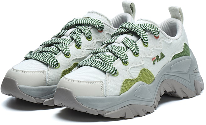 (Women) FILA Canvas Low 'Fishbone White Grey Green' F12W321304FVE Order (Women) FILA Canvas Low 'Fishbone White Grey Green' F12W321304FVE