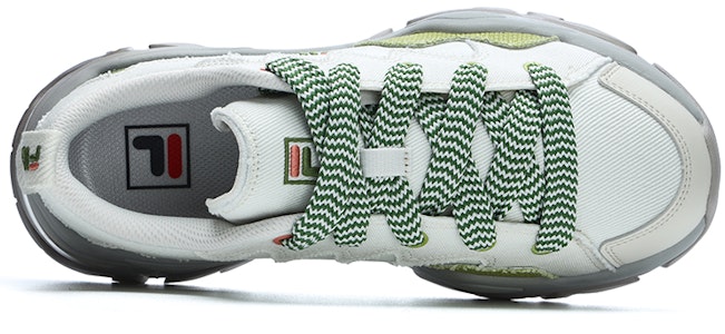 FILA斐樂 魚刺 耐磨防滑 低筒 帆布鞋 女款 白灰綠 Lookbook FILA斐樂 魚刺 耐磨防滑 低筒 帆布鞋 女款 白灰綠