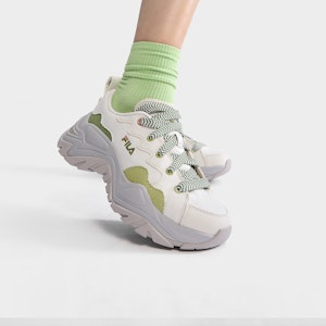 FILA斐樂 魚刺 耐磨防滑 低筒 帆布鞋 女款 白灰綠 Sizing FILA斐樂 魚刺 耐磨防滑 低筒 帆布鞋 女款 白灰綠