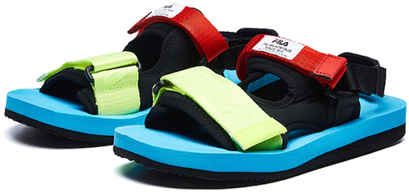 (W) FILA Capri Sandalo Nero/Blu/Rosso T12W024503FBS Shop (W) FILA Capri Sandalo Nero/Blu/Rosso T12W024503FBS