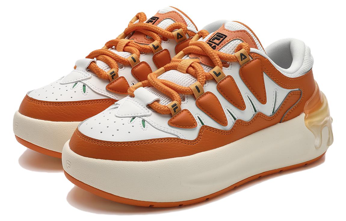 Order FILA斐樂 Carrot 百搭休閒 輕鬆舒適 減震耐磨防滑 低筒 板鞋 女款 橙白