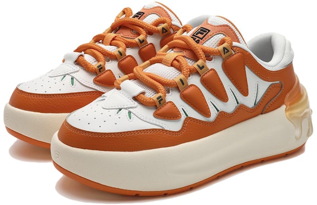 FILA斐樂 Carrot 百搭休閒 輕鬆舒適 減震耐磨防滑 低筒 板鞋 女款 橙白 Order FILA斐樂 Carrot 百搭休閒 輕鬆舒適 減震耐磨防滑 低筒 板鞋 女款 橙白