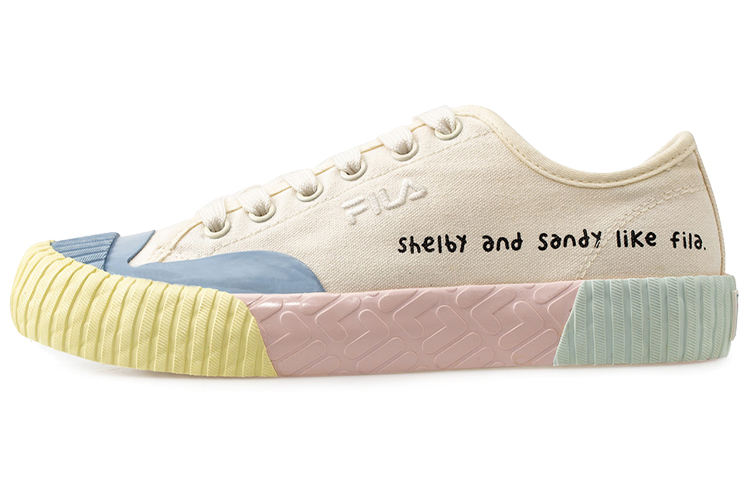 (Women) FILA Carve Flattie Shoes Pink/White/Blue T12W034402FSN