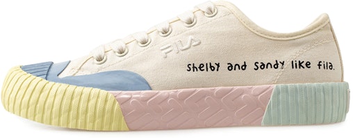 (Women) FILA Carve Flattie Shoes Pink/White/Blue T12W034402FSN (Women) FILA Carve Flattie Shoes Pink/White/Blue T12W034402FSN