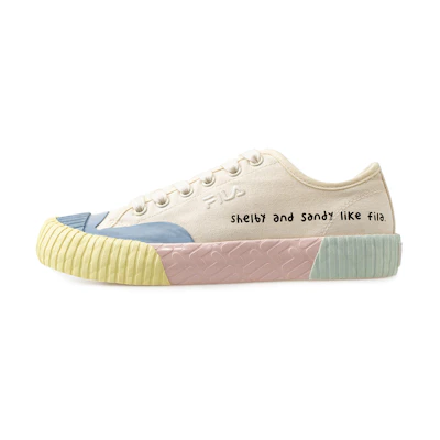 (W) FILA Carve Flattie Shoes Pink/White/Blue