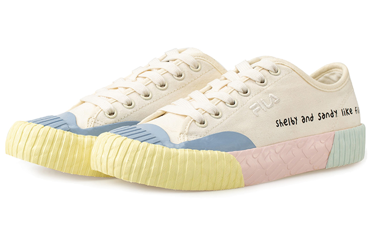 Order (W) Sepatu FILA Carve Flattie Merah Muda/Putih/Biru T12W034402FSN