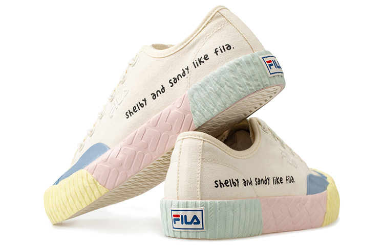 Lookbook (W) Sepatu FILA Carve Flattie Merah Muda/Putih/Biru T12W034402FSN