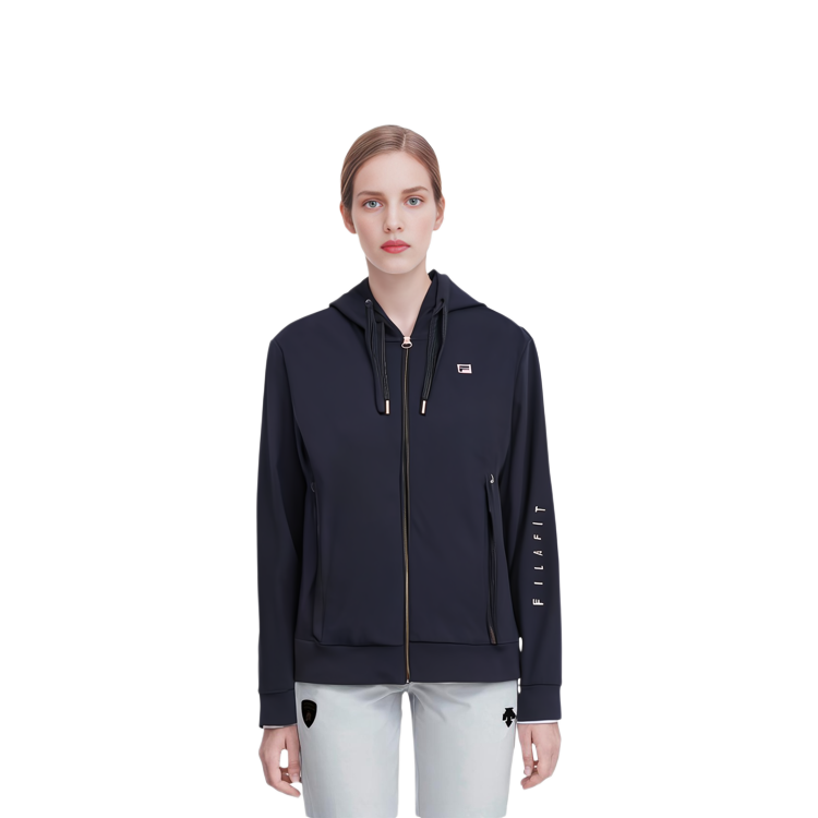 Purchase (W) Chaqueta FILA de Punto Casual de Manga Larga - Azul Legendario A11W331501F-NV