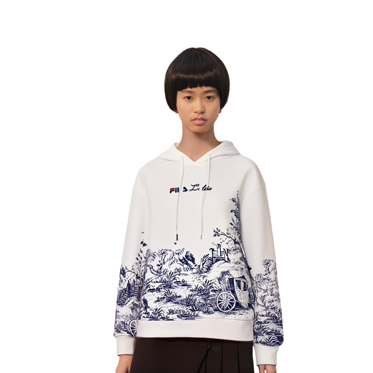 Shop (W) FILA 休閒連帽衫 Logo素描印花 - 秋季系列 F11W238202F-ZA