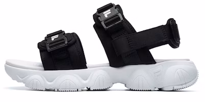 (Women) FILA Casual Sandals For Black/White F12W124530FBK (Women) FILA Casual Sandals For Black/White F12W124530FBK