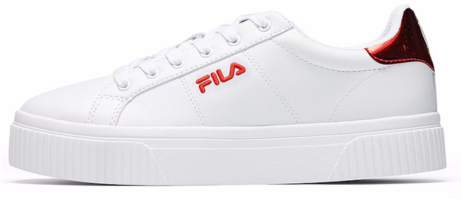 (Women) FILA Casual Skateboarding Shoes White Red F52W024310FRD Buy (Women) FILA Casual Skateboarding Shoes White Red F52W024310FRD