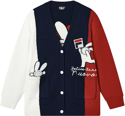 (W) FILA CNY バニーコレクション Vネックニットセーター ウィメンズ スモーキーブルー. F11W319407F-DB Buy (W) FILA CNY バニーコレクション Vネックニットセーター ウィメンズ スモーキーブルー. F11W319407F-DB