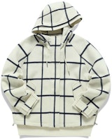 (Women) FILA Color-Block Plaid Hooded Jacket Milk White. F11W144708F-IV (Women) FILA Color-Block Plaid Hooded Jacket Milk White. F11W144708F-IV