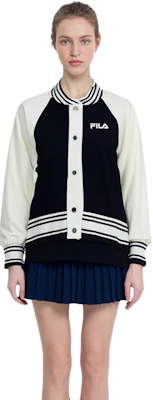(W) FILA Jaket Baseball Color Block - Xuan Putih F11W219504FIV Shop (W) FILA Jaket Baseball Color Block - Xuan Putih F11W219504FIV