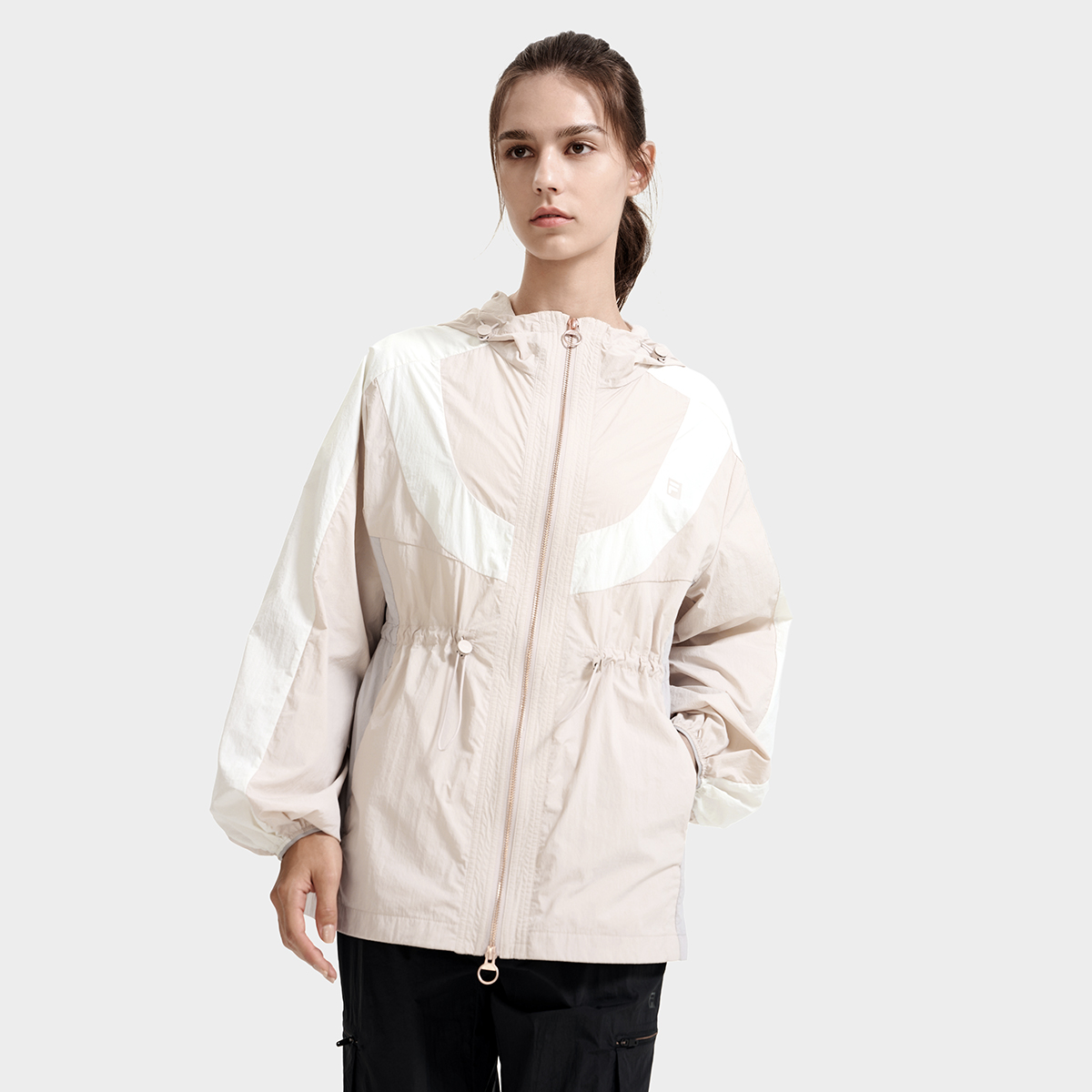 (Women) FILA Colorblock Hooded Sports Jacket in Apricot A11W317703F-YE 圖 4