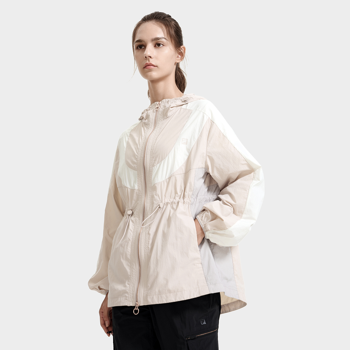 (Women) FILA Colorblock Hooded Sports Jacket in Apricot A11W317703F-YE 圖 6