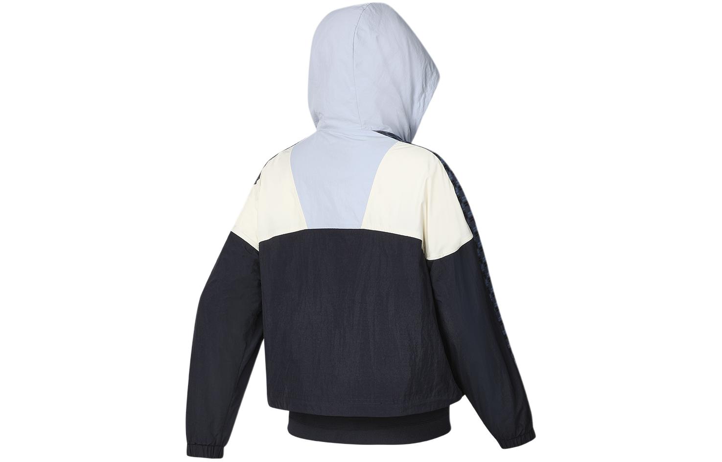 (Women) FILA Colorblock Hooded Tennis Knit Jacket Royal Blue A11W413702FNV 圖 3