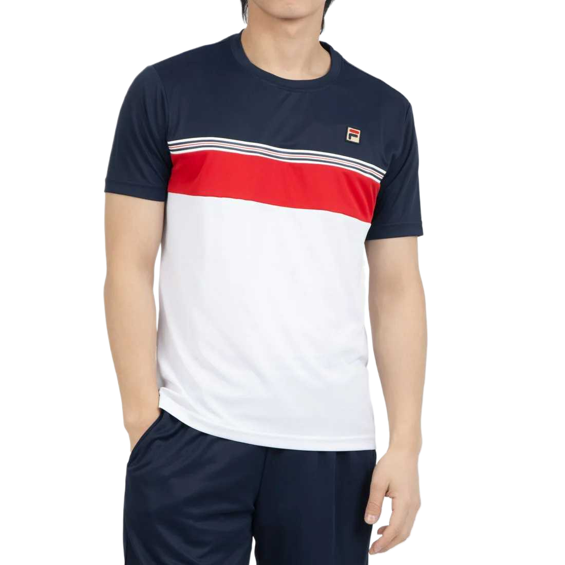 (Women) FILA Colorblock Pullover Tennis Shirt Short Sleeve FI534EM022527