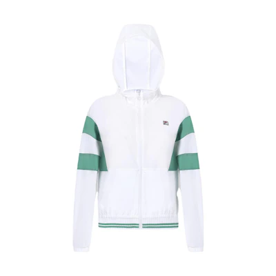 (Women) FILA Colorblock Tennis Woven Jacket Jade White A11W333701F-WT