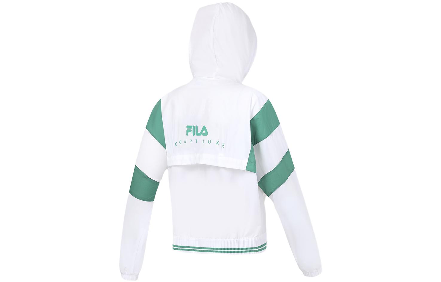 (Women) FILA Colorblock Tennis Woven Jacket Jade White A11W333701F-WT 圖 3