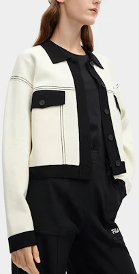 (W) FILA Jaket Kasual Knit Kerah Kontras - Putih Jade Rabbit F11W418406F-IV Purchase (W) FILA Jaket Kasual Knit Kerah Kontras - Putih Jade Rabbit F11W418406F-IV