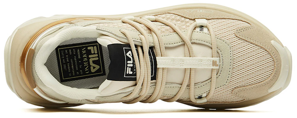 (W) FILA Corsa Low Chunky Sneakers Beige Kasut Tebal Beige F12W134145FAN Shop (W) FILA Corsa Low Chunky Sneakers Beige Kasut Tebal Beige F12W134145FAN