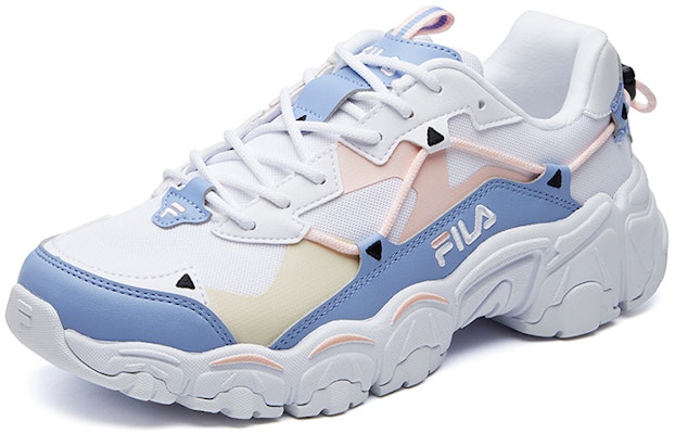 (W) FILA Sepatu Olahraga Low Tops Putih Biru Pink F12W114111FFL Order (W) FILA Sepatu Olahraga Low Tops Putih Biru Pink F12W114111FFL