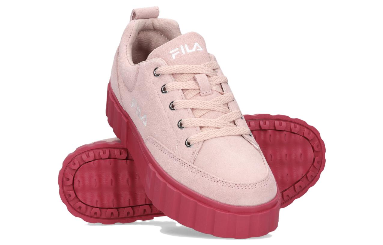 Lookbook FILA斐樂 百搭休閒 輕鬆舒適 防滑耐磨 低幫 板鞋 女款 粉色