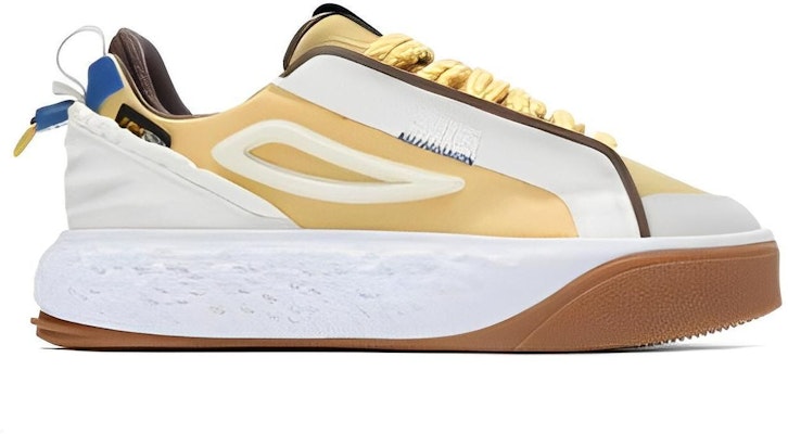 (Women) FILA Court Deluxe Low 'White Brown Yellow' F12W323201FYA Order (Women) FILA Court Deluxe Low 'White Brown Yellow' F12W323201FYA