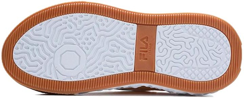 (Women) FILA Court Deluxe Low 'White Brown Yellow' F12W323201FYA Purchase (Women) FILA Court Deluxe Low 'White Brown Yellow' F12W323201FYA