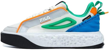 (Women) FILA Court Deluxe Low 'White Green Blue' F12W323201FWL (Women) FILA Court Deluxe Low 'White Green Blue' F12W323201FWL