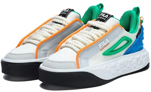(W) FILA Court Deluxe Low 'Blanco Verde Azul' F12W323201FWL Lookbook (W) FILA Court Deluxe Low 'Blanco Verde Azul' F12W323201FWL