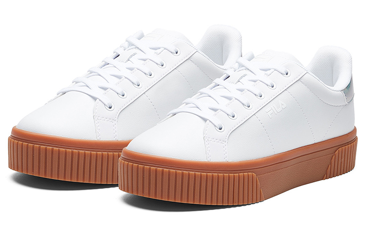 Lookbook (W) FILA Court Deluxe Low Sneakers Bianche/Marroni T12W024301FWH