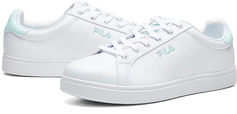 (Women) FILA Court Deluxe Low-top Sneakers White/Green T12W014302FWF Shop (Women) FILA Court Deluxe Low-top Sneakers White/Green T12W014302FWF