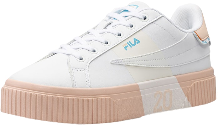 (Women) FILA Court Deluxe Platform Sneakers White/Pink T12W034301FWS Order (Women) FILA Court Deluxe Platform Sneakers White/Pink T12W034301FWS
