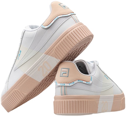 (Women) FILA Court Deluxe Platform Sneakers White/Pink T12W034301FWS Shop (Women) FILA Court Deluxe Platform Sneakers White/Pink T12W034301FWS