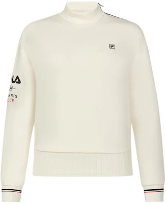 (W) FILA 米白網球風針織 Logo 印花套頭衛衣 A11W413207F-IV Order (W) FILA 米白網球風針織 Logo 印花套頭衛衣 A11W413207F-IV