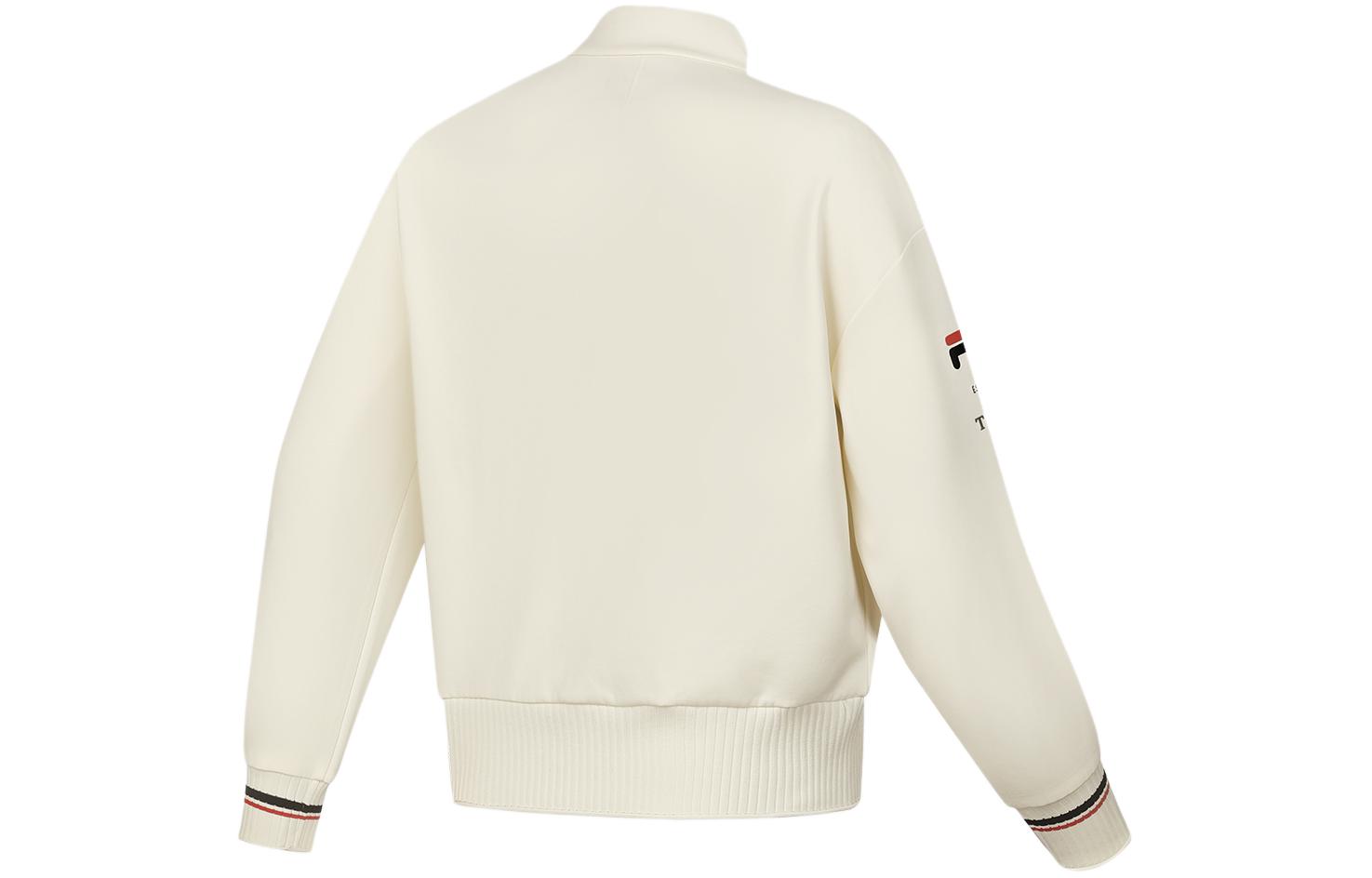 Lookbook (W) FILA 米白網球風針織 Logo 印花套頭衛衣 A11W413207F-IV