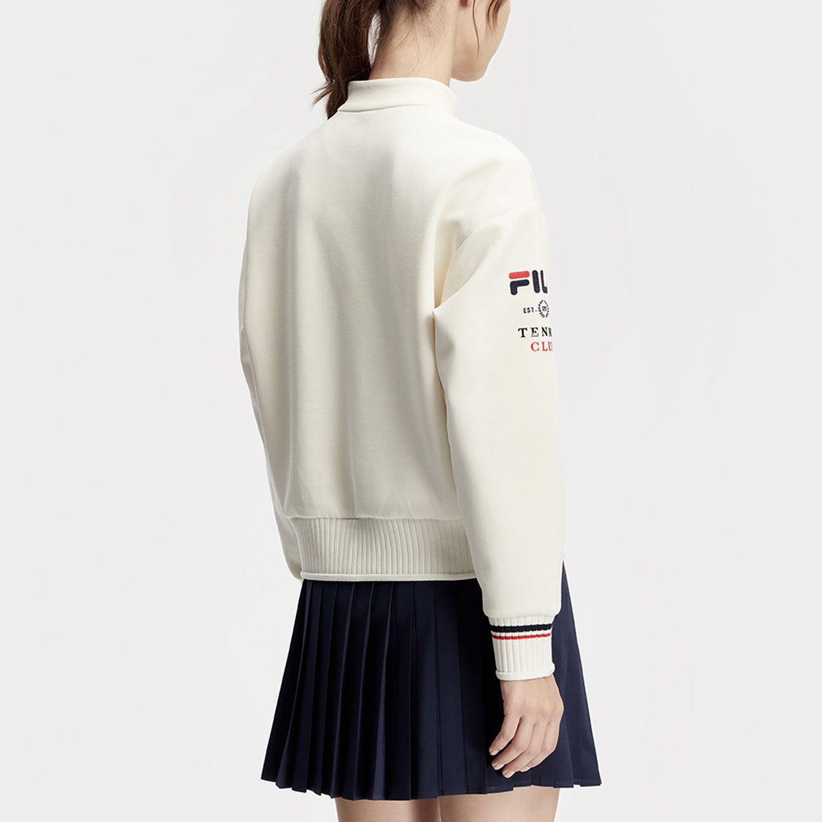 Purchase (W) FILA 米白網球風針織 Logo 印花套頭衛衣 A11W413207F-IV