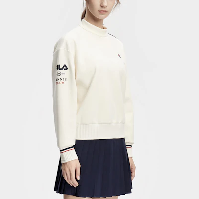 (W) FILA 米白網球風針織 Logo 印花套頭衛衣 A11W413207F-IV Details for (W) FILA 米白網球風針織 Logo 印花套頭衛衣 A11W413207F-IV