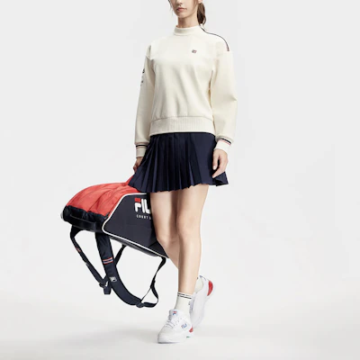 (W) FILA 米白網球風針織 Logo 印花套頭衛衣 A11W413207F-IV Cheap (W) FILA 米白網球風針織 Logo 印花套頭衛衣 A11W413207F-IV