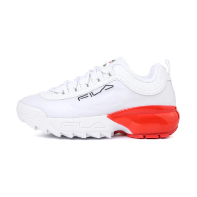 (W) FILA Cross Training Low Running Shoes White/Red