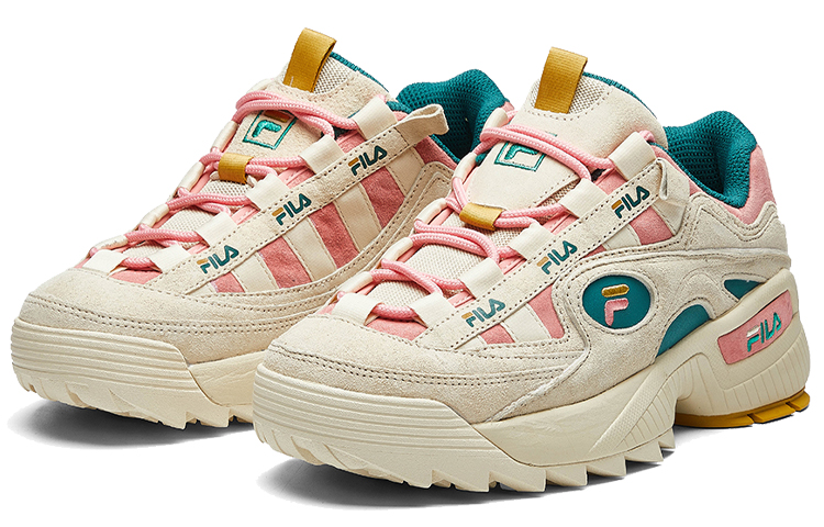 Shop (W) FILA D-Formation 经典训练鞋 白/绿/粉 F52W011402FAF