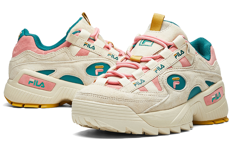Purchase (W) FILA D-Formation 经典训练鞋 白/绿/粉 F52W011402FAF