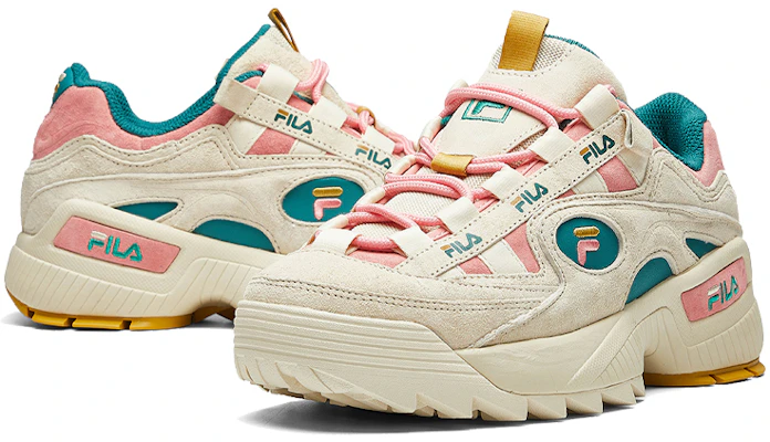 (W) FILA D-Formation 经典训练鞋 白/绿/粉 F52W011402FAF Lookbook (W) FILA D-Formation 经典训练鞋 白/绿/粉 F52W011402FAF