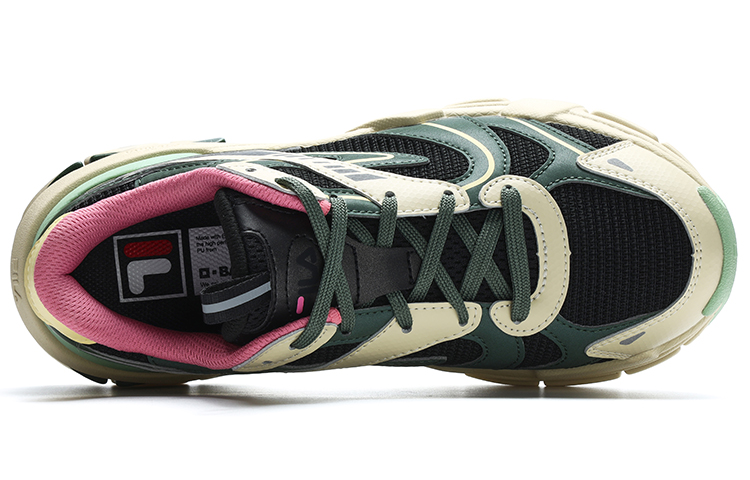 Lookbook FILA斐樂 Decoder 休閒復古運動 低筒 跑步鞋 女款 黑綠