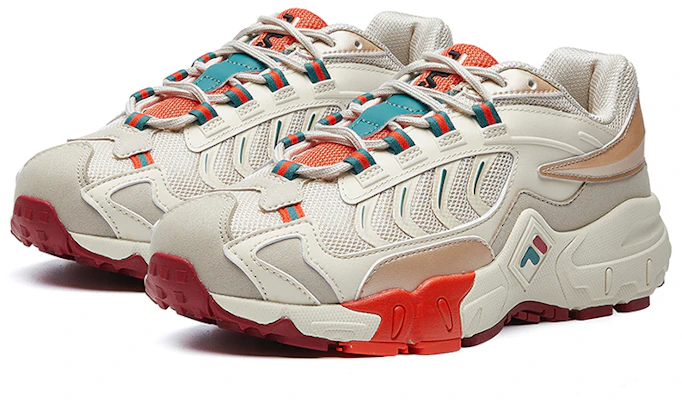 (W) Zapatillas FILA Retro Running Beige 'Crema Rojo Verde' F12W041115FAG Lookbook (W) Zapatillas FILA Retro Running Beige 'Crema Rojo Verde' F12W041115FAG