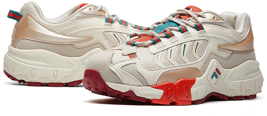 (W) Zapatillas FILA Retro Running Beige 'Crema Rojo Verde' F12W041115FAG Shop (W) Zapatillas FILA Retro Running Beige 'Crema Rojo Verde' F12W041115FAG