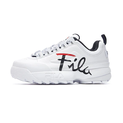 (W) FILA Disruptor 2 Low 'White Black Red'