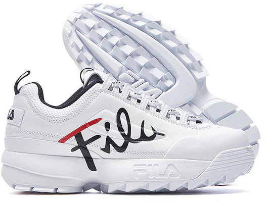 (Women) FILA Disruptor 2 Low 'White Black Red' F12W943711FWT Purchase (Women) FILA Disruptor 2 Low 'White Black Red' F12W943711FWT